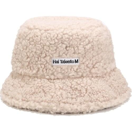 Faux Fur Winter Fluffy Bucket Hats For Women Girl Fashion Warm Fishing Bucket Cap bob chapeau Outdoor Panama Fisherman Hat
