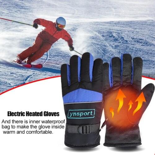 New Electric Heating Gloves Temperature Control Hand Warmer 36-84V Motorcycle Heating Gloves Battery Power Winter Heated Gloves