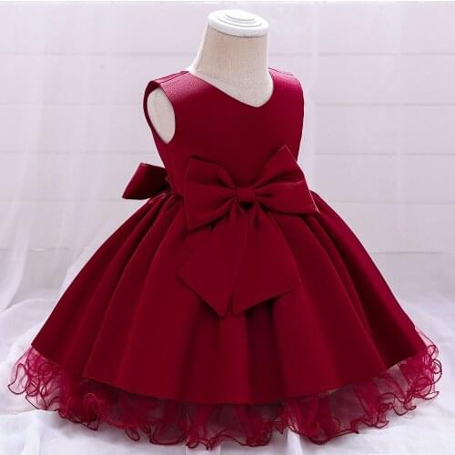Toddler baby girl dresses fashion bow-knot net gauze puffy princess dress prom dress birthday party dress girl dress baby dress