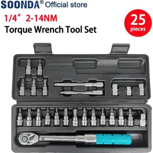 Preset torque wrench tool-kit bicycle maintenance adjustable torque wrench kg wrench 15piece 25piece