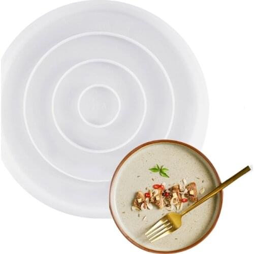 Silicone Large Soap Dish Resin Mold Oval Round Tray Molds DIY Jewelry Tray Molds