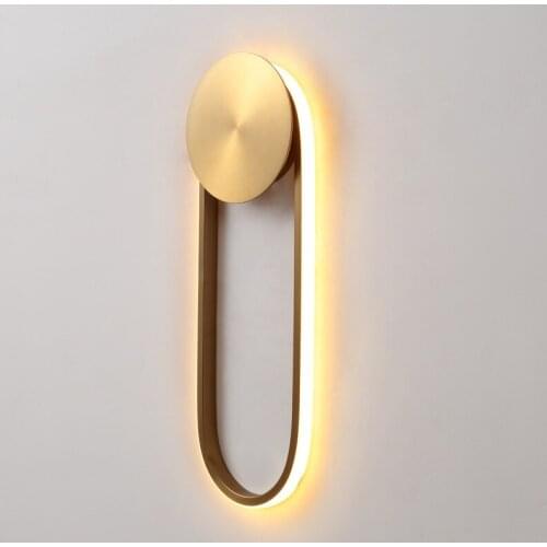 Nordic postmodern light luxury wall lamp personality bedroom bedside lamp designer living room TV background wall lamp