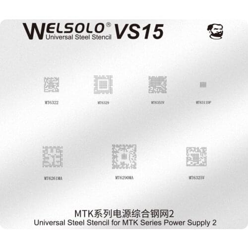 Mechanic BGA Reballing Stencil for MT6322 MT6329 MT6353V MT6311DP MT6261MA MT6290MA MT6325V MTK Power Universal Steel Stencil