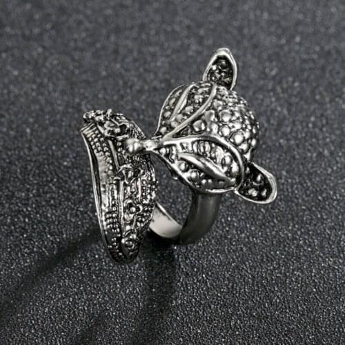 Vintage Cute Fox Animal Ring European And American Womens Punk Index Finger Rings Creative Jewelry Gifts
