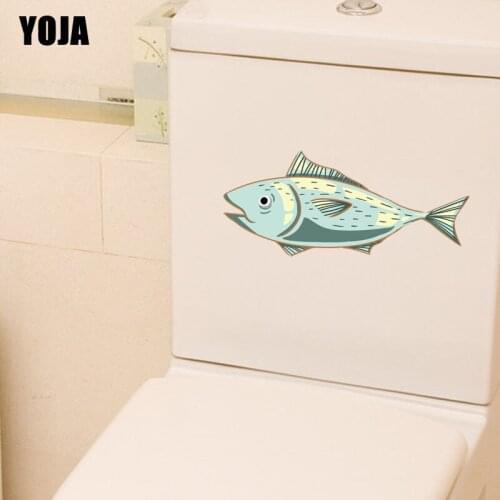 YOJA 21.4*9.4CM Lovely Animal Fish BedRoom Home Wall Sticker Decor Toilet Decal T3-1027