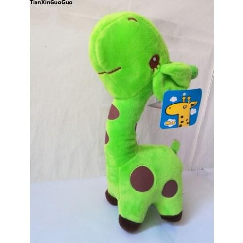 About 25cm green giraffe plush toy cartoon giraffe soft doll childrens toy birthday gift h2461