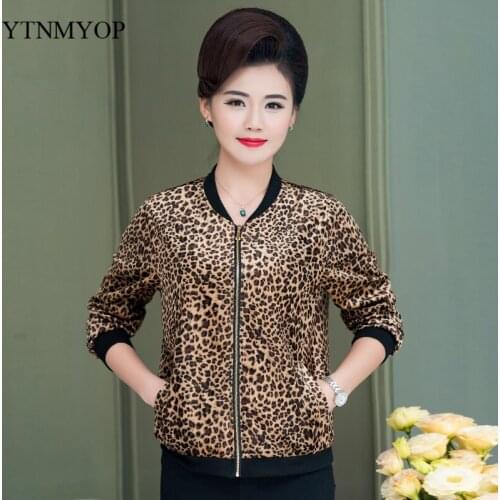 Spring Women Jacket Plus Size 5XL Autumn Coat With Pockets Fashion Print Floral Long Sleeve Clothing Ladies YTNMYOP