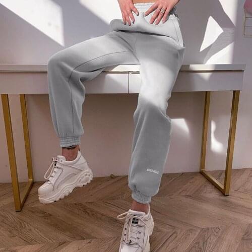 High Waist Pants Women 2021 Casual Letter Print Streetwear Loose Trouser harajuku Sweatpants Joggers Women Pant Pocket