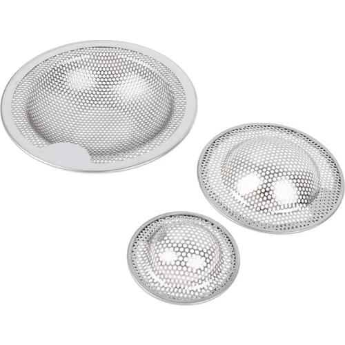 1PCS Stainless Steel Bathtub Hair Catcher Stopper Shower Drain Hole Filter Trap Kitchen Metal Sink Strainer