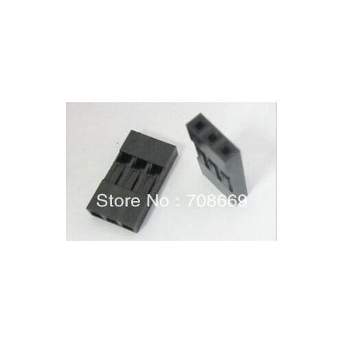 100pcs Dupont Connector Housing Female 2.54mm 1 x 3P