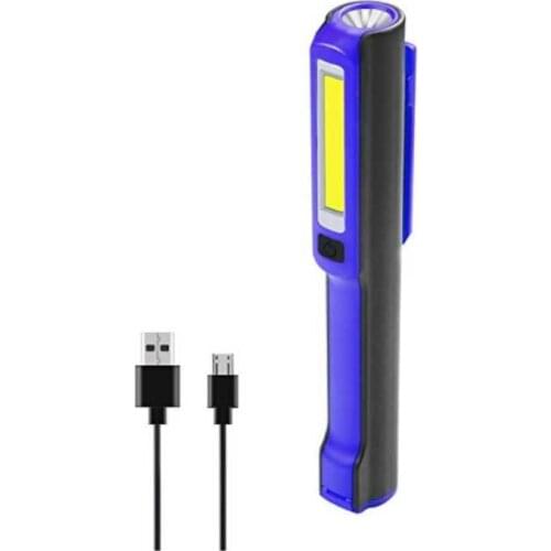 3W COB Magnetic Working Flashlight Rechargeable LED Flashlight Torch USB Cable For Outdoor Camping Light