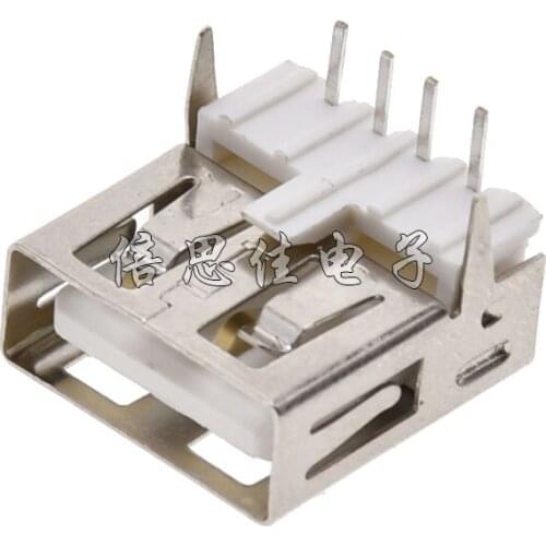 30pcs/USB Interface A Female seat 90 degrees Type A Interface Flat mouth AF 90 degrees horizontal