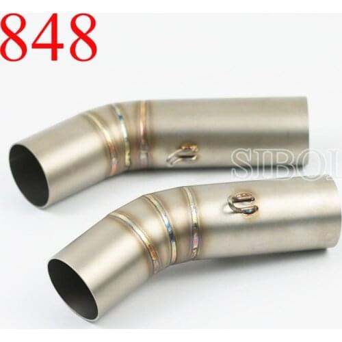 848 Motorcycle Exhaust Middle Link Pipe For DUCATI 848 Without Exhaust AK106