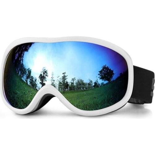HD Anti-glare Ski Glasses Broad Vision Skiing Eyewear Anti-Fog UV400 Protection Double-Layer Spherical Lenses Helmet Compatible