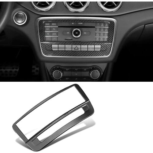 Car Carbon Fiber Color Center Console CD Frame Decoration Cover Trim For Mercedes Benz A Class W176 GLA X156 CLA C117