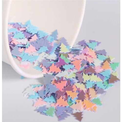 10g/Bag Christmas Tree Sequin 7mm Loose Sequins PVC Paillettes Sewing Crafts Ornaments DIY Fabric Sew Lentejuelas Accessories