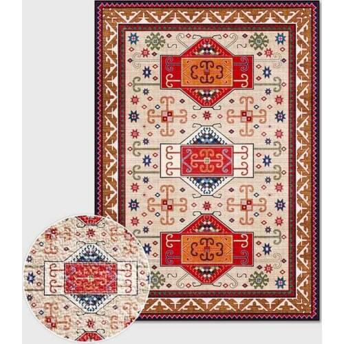 Retro Persian Style Big Rug Morocco Ethnic Geometric Carpets for Living Room Bedroom Area Rugs Parlor Hallway Non-Slip Floor Mat