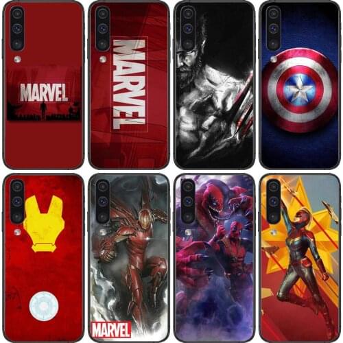 Marvel Phone cover hull For SamSung Galaxy S8 S9 S10E S20 S21 S5 S30 Plus S20 fe 5G Lite Ultra black soft case