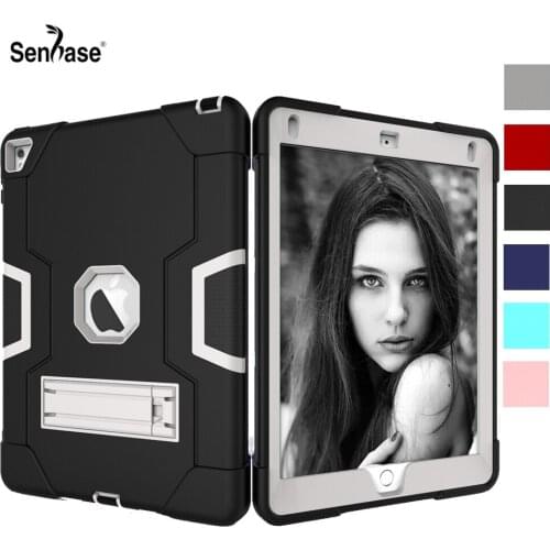 For iPad Air 2 6 A1566 A1567 Case Shockproof Kids Safe PC Silicon Stand Tablet Cover For iPad Pro 9.7 2016 A1673 A1674 A1675