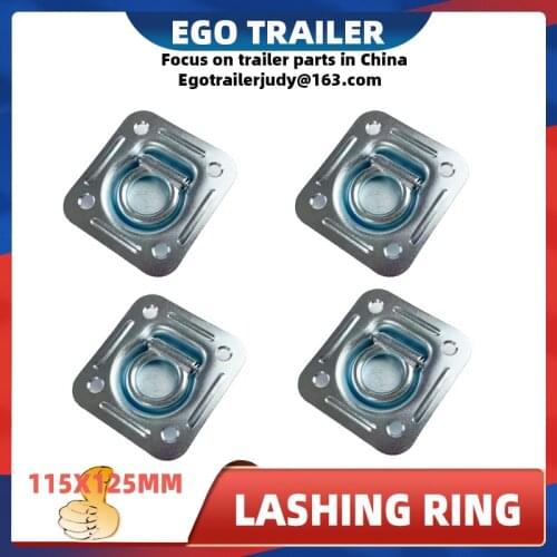 EgoTraier 4pcs lashing ring 5000lb recessed tie down deck ring rope ring D ring tie down point anchor trailer parts accessories