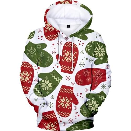 3D New Year Hoodie Merry Christmas Hoodies Men Women Cap Sweatshirts Fashion Christmas Hooded Boy girl Kids beautiful pullovers