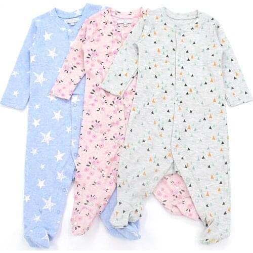 Newborn Baby Clothes Cotton Long Sleeve Autumn Spring 0-3 Months Babies Girls Footies Jumpsuit Infant Boy One Piece Clothing