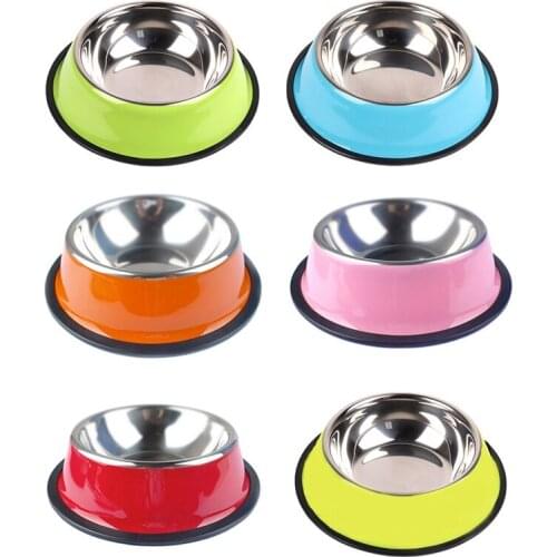 Pet Dogs Feeders Stainless Steel Slow Feeding Food Water Bowl Environment-friendly Durable Dog Cat Leak Proof Bowl