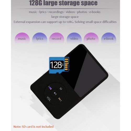 Mini MP4 Media Wireless Bluetooth MP3 Player HIFI Sport Music Speakers FM Radio Recorder Portable bluetooth MP3 player X04