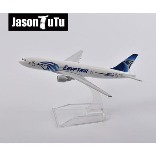 JASON TUTU 16cm EGYPTAIR Boeing 777 Plane Model Aircraft Diecast Metal 1/400 Scale Airplane Model Gift Collection Dropshipping
