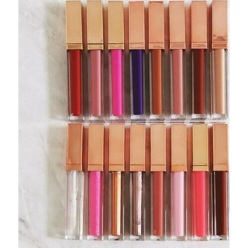 Nude Matte Liquid Lipstick & Shiny Glitter Lipgloss Pigmented Long lasting Waterproof Makeup Collection Custom Private label
