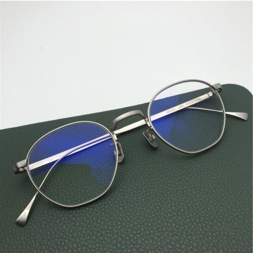 Top Quality Japanese handmade titanium Ultralight Retro Round Glasses Frame for Men Women Optical Prescription Myopia Eyeglasses