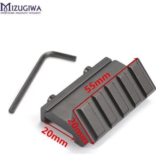 One side 45 Degree angle Offset 20mm Rail Mount for Weaver Picatinny Rail Caza Hugnting Accessories