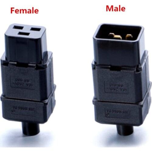 PDU/UPS socket Standard IEC320 C19 C20 16A 250V AC Electrical Power Cable Cord Connector Removable plug female male Plug