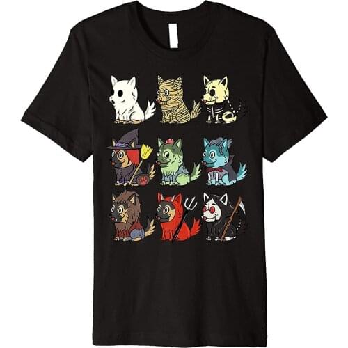 German Shepherd Scary Costumes Funny Dog Halloween Gift Premium T-Shirt