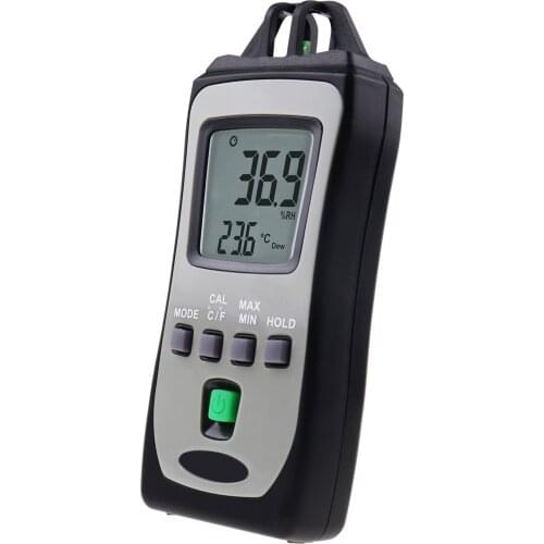 Thermo-Hygrometer Pocket Size Temperature Humidity Meter w/ Dew Point and Wet Bulb Measurement