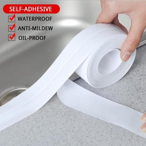 All Stickers Tape Self Adhesive Wallpaper PVC Waterproof Kitchen Bathroom Crevice Strip Wall Sealing Wall Sticker Sealant Tape