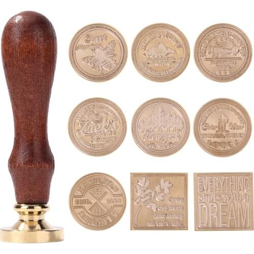 Retro European Seal Wax Seal Stamp Head Replace Copper Head Hobby Decor Tool For Wedding Invitation Signature Kids Toy