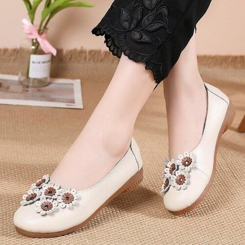 Women Flats 2021 Genuine Leather Shoes Comfortable Vulcanized Outdoor Casual Walking Sneaker Soft Footwear Girls Size 35-41