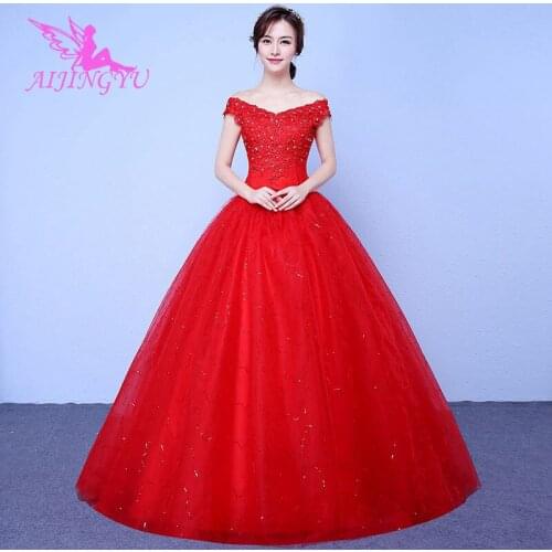 AIJINGYU dresses comunion weding plus size wedding dress WK823