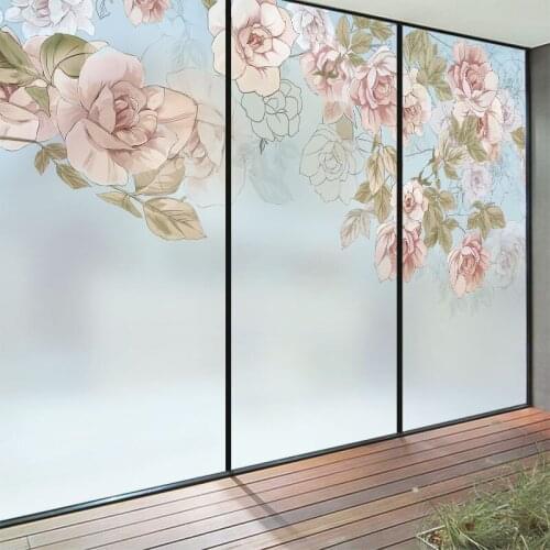 Glue-free frosted glass film office window toilet bathroom frosted sticker glass sticker light opaque
