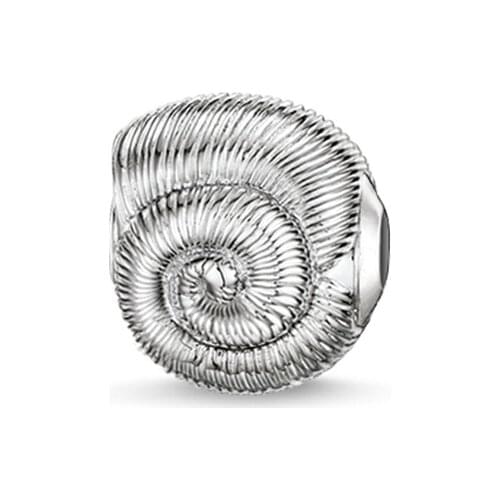 Conch Sea Snail Karma Beads, Thomas Style DIY Bead 925 Sterling Silver Ts Jewelry Gift Fit Bracelet Necklace Charm for Women Men