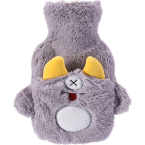 Hot Water Bottle Faux Fur Cover Handwarmer Relaxing Soft Plush Winter Gift Reusable Portable Stress Pain Relief Therapy Warm Bag