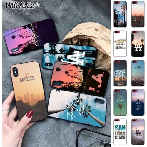 MaiYaCa Travel Los Angeles California Phone Case for iPhone 11 12 pro XS MAX 8 7 6 6S Plus X 5S SE 2020 XR cover
