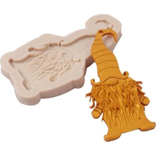 Santa Shape Pendant Silicone Mold Fondant Cake Decorating Mould Sugarcrafts Chocolate Baking Tool for Cake Gumpaste