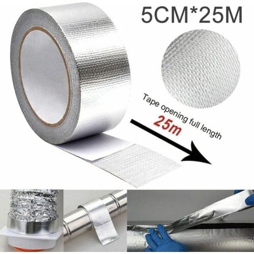 Adhesive Heat Shield Wrap Tape Aluminum Exhaust Pipe Parts Reflective Replacement 1 Roll