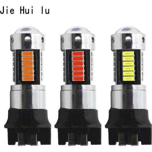 2Pcs Canbus PW24W PWY24W 30 LED Bulbs Turn Signal Lights or Daytime Running Lights White yellow