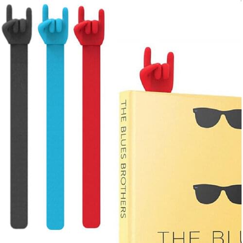 Creative 3D Cartoon Shape Bookmark Kawaii Stereo Finger Cute Silica gel Material Marker for Kid Student Gift Stationery Supplies