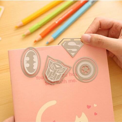 1Pcs Metal Bookmark Kawaii Cartoon Student Reading Markers Page Clips Children School Stationery Kids Gifts Bookmarks