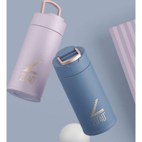 Creative Thermos Bottle Stainless Steel Phone Holder Cute Water Bottle Portable 280ml Vacuum Flask Tea Mugs Coffee Cups Tumbler