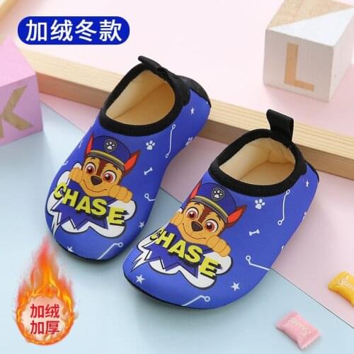 Cute Paw Patrol Winter Baby Shoes Boys Girls Outdoor Indoor Non-slip Footwear Socks Rubble Everest Figure Slippers For Children